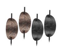 WEKADRIN 4pcs Oval Leather Hairpin for Women Vintage Style Hair Stick Durable Ponytail Holder Comfortable Hair Accessories for Special Occasions Black Antique Bronze
