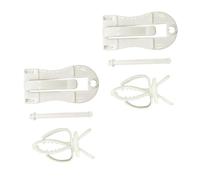 WEKADRIN 4pcs Parrot Vegetable and Cuttlefish Bone Clips White Fixed Clamps for Bird Cage Feeding Small Birds Practical Lightweight Accessories