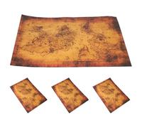 WEKADRIN 4Pcs Pirate Theme Treasure Maps for Board Game Accessories, Vintage Style Paper Maps for Treasure Hunt Party and Adventure Role Playing