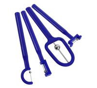 WEKADRIN 4pcs Portable Tongue Trainer Set for Adults and Stainless Steel and Plastic Tongue Tip Exercise Tool for Lateralization Elevation and Mouth Muscle Strengthening Blue Speech Therapy