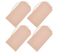 WEKADRIN 4Pcs PU Leather Double-Sided Earring Organizer Stand Small Jewelry Display Holder Cards for Studs Travel Earring Packaging Suitable for Retail and Personal Use