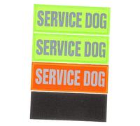 WEKADRIN 4Pcs Reflective Service Dog Patch Lightweight Nylon Harness Patches with Self-adhesive Hook Loop Comfortable Professional Training Tags for Pet Dogs Walks and Outdoor Activities