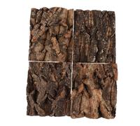 WEKADRIN 4pcs Reptile Enclosure Background Bark Climbing Wall with Hide Cave and Basking Platform for Snakes Spiders Geckos Turtle Tank Decoration