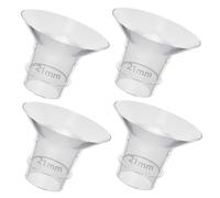 WEKADRIN 4Pcs Silicone Breast Pump Flange Inserts for Wearable and Electric Pumps Soft Connector Comfortable Breastfeeding Accessory
