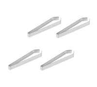 WEKADRIN 4pcs Stainless Steel Fish Bone Tweezers Precision Slanted and Flat Tip Tongs for Food Bone Removal Manual Meat Hair Puller for Home and Professional Kitchen Use