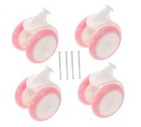 WEKADRIN 4pcs Toddler Walker Replacement Wheels Front Casters with Screws Pink Plastic Rubber Set for Baby Girl Walker Accessories Infant Push Toy Parts