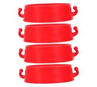 WEKADRIN 4pcs Traffic Cone Chain Connectors Plastic Ring Barrier Collars for Safety Cones Enhanced Stability and Visibility for Roadwork Traffic Control and Parking Management