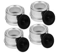 WEKADRIN 4pcs Trailer Hub Rubber Caps Wheel Bearing Covers with Rubber Plug Enhanced Sealing Performance Complete Protection Coverage for Rv and Boat Trailers