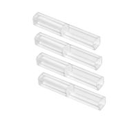 WEKADRIN 4Pcs Transparent Small Pen Boxes Compact Portable Empty Pen Cases for Packaging Business Trips Displaying Suitable for Students Friends Family and Ceremonies