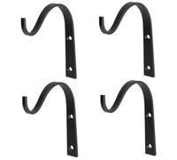 WEKADRIN 4pcs Vintage Style Wall Mounted Flower Basket Hooks for Outdoor Plant Hangers Lanterns and Hanging Garden Decor Iron Plant Hanger Brackets for Balcony and Indoor Use