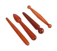 WEKADRIN 4pcs Wooden Acupressure Massage Stick Set Natural Hand Tool for Foot Meridian Therapy Traditional Chinese Medicine Stress Relief and Trigger Point Massage