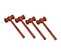 WEKADRIN 4pcs Wooden Judge Hammer for Role Play and Auction Courtroom Prop for Boys Multi Functional Gavel for Costume Dress Up and School Plays