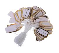 WEKADRIN 500Pcs Jewelry Price Tags with Attached Strings Paper Display Labels for Jewelry Clothing Inventory Management Writable Hang Tags for Price Marking and Stock Control