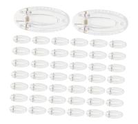 WEKADRIN 50pcs Clear Plastic Hair Clip Bases for DIY Hair Accessories Transparent Snap Barrettes with Secure Lightweight Design