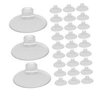 WEKADRIN 50pcs Clear Suction Cup Hooks with Open-Ended Design and Humidity-Resistant Plastic Sucker Pads for Wall Kitchen Bathroom Shower Window Door Hanging and Cable Management