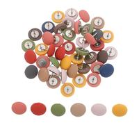 WEKADRIN 50pcs Colored Resin Thumb Tacks for Wall Small Decorative Pushpins for Cork Boards Photos Travel Maps and Bulletin Board Organization with Multi Color Half Circle Heads