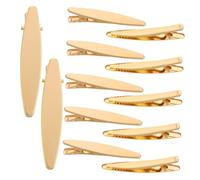 WEKADRIN 50pcs Hollow Alligator Hair Clips for Women Diy Bow Making Accessories Stylish Hairpins for Curls Buns and Everyday Use for Weddings and Parties
