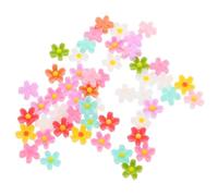 WEKADRIN 50pcs Mini Solid Color Resin Five-petal Daisy Flower Charms Flatback for Nail Art DIY Jewelry Earrings Craft Embellishments Stylish Accessories