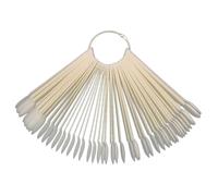 WEKADRIN 50pcs Nail Art Practice Tips Color Display Sticks Natural Fan-shaped Nail Polish Sample Sticks for Gel Polish and Accessories