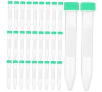 WEKADRIN 50pcs Plastic Test Tubes with Screw Caps Graduated Scientific Experiment Tubes for Laboratory Sample Storage and Liquid Testing Random Color