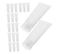 WEKADRIN 50pcs Portable Travel Kit Bottle Hand Cream Travel Toiletries Plastic Bottles Moisturizer Container Size Lotion Containers Mini Lotion White Pe