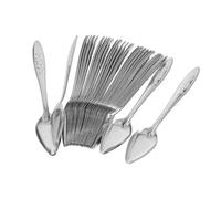 WEKADRIN 50pcs Stainless Steel Parrot Feeding Spoon Curved Bird Feeder Scoop for Hand-rearing Chicks and Exotic Birds Safe Nursing Tool for Budgies Cockatiels and Fragile Pets Lightweight