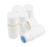 WEKADRIN 5pcs 20ml Refillable Plastic Essential Oil Dauber Bottles with White Cap and Non-woven Sponge Head Liquid Lotion Applicator for Travel Cosmetic and Hair Oil Use