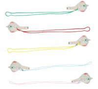 WEKADRIN 5pcs Ceramic Bird Whistles with Hanging Rope for Boys Water and Air Activated Musical Fun Outdoor Party Favors and Early Learning Random Color