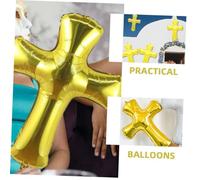 WEKADRIN 5pcs Cross Shaped Aluminum Foil Baptism Balloons for Showers Christening Decorations Decorative Party Props for Celebrations and Gatherings