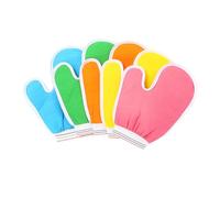 WEKADRIN 5pcs Exfoliating Shower Gloves Deep Scrubbing Bath Mitts for Body Cleansing and Dead Skin Removal Unisex Textured Exfoliator with Rich Foam Random Colors Random Color