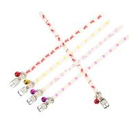 WEKADRIN 5pcs Glow Dark Pet Collars Lightweight Puppy and Cat Outdoor Safety Neckbands Decorative Heart and Cartoon Designs for Night Walking Random Color