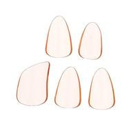 WEKADRIN 5pcs Medium Orange Guzheng Nail Tips Finger Picks for Professional Guzheng Playing Artificial Long False Nails for Traditional Chinese String Instrument