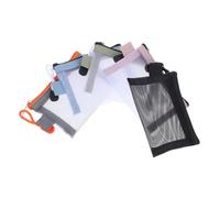 WEKADRIN 5pcs Mini Mesh Organizer Bags with Zipper for Women Portable Travel Cosmetic Storage Pouches Multifunctional Toiletries and Makeup Bags Black Dark Gray Blue Green Pink