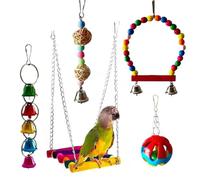 WEKADRIN 5PCS Parrot Chewing Set for Pet Birds Bite for Cage Birds Promotes Intelligence and Play Budgies Cockatiels