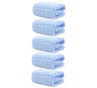WEKADRIN 5pcs Pure Cotton Square Washcloths for Burp Cloths Newborn Muslin Face Washcloths Girl Burp Cloths Necessities for Dribble Bibs