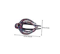 WEKADRIN 5Pcs Rhinestone Hair Side Clips Women Barrettes Elegant Resin Three-prong Duckbill Hairpins for Stylish Hairstyles and Giving Random Color