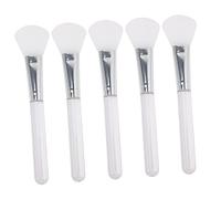 WEKADRIN 5pcs Silicone Face Mask Brush Transparent Crystal Handle Facial Mud Applicator for Women Lightweight Portable Easy to Clean Ergonomic Design for Daily and Professional Skincare