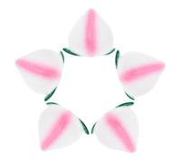 WEKADRIN 5PCS Vinyl Longevity Peach Cake Decor Small Birthday Cake Embellishments for Celebration Retro Chinese Ornaments for Party Decoration