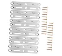 WEKADRIN 6 Sets Heavy Duty Bed Rail Brackets DIY Bed Frame Connectors with Iron Hooks Stable Corner Fittings for Wood Rails Guard Compatible Accessories