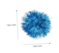 WEKADRIN 60pcs Glitter Cat Balls Pom Pom Tinsel Crinkle Interactive Pet Supplies for Healthy Play and Anxiety Relief
