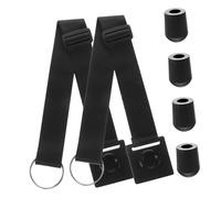 WEKADRIN 6Pcs Adjustable Anti-skid Cello Endpin Anchor Straps with Rubber Protectors D Ring Design for Stable Double Bass Slip Mat Lightweight Folding Musical Instrument Accessories