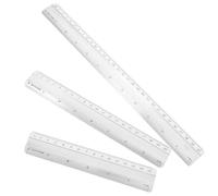 WEKADRIN 6pcs Aluminum Alloy Ruler Set with Dual Metric and Scales Precision Measuring Tools for Engineers Carpenters Architects and Students Smooth-edge Metal Straight Rulers for Office