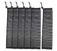 WEKADRIN 6Pcs Bird Feeding Mesh Bags Nylon Hanging Drawstring Feeder Nets for Wild Birds Outdoor Seed Storage Easy to Clean and Reusable