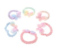 WEKADRIN 6pcs Butterfly Hair Ties for Toddlers Elastic Glittering Hair Bands Boys and Girls for Baby Girls Soft Ponytail Holders Daily Wear