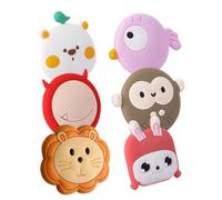 WEKADRIN 6Pcs Cartoon Animal Door Stoppers Wall Protector Self Adhesive Collision Bumper Pads for Home Door Handles Noise Reducing Flexible Buffer with Wear Resistant Material