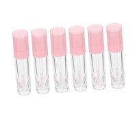 WEKADRIN 6Pcs Clear Lip Gloss Tubes Plastic Lip Balm Containers Small Refillable Lipstick Bottles for DIY Mixing and Travel Portable Cosmetic Packaging