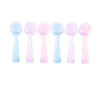 WEKADRIN 6Pcs Facial Nail Brushes with Comfortable Grip for Deep Cleansing and Makeup Removal Multi-color Exfoliating Scrubbers for Face Hands Fingertips and Feet Care