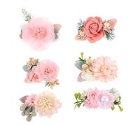 WEKADRIN 6pcs Flower Hair Clips Elegant Hair Accessories for Women and Girls Sturdy Yet Lightweight Barrettes for Daily Use Allergy-friendly Design