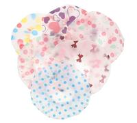 WEKADRIN 6pcs Kids Shower Caps Waterproof Bathing Hair Bonnet Elastic Reusable Bath Caps for Boys and Girls Cartoon Pattern for Bath and Swimming