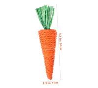 WEKADRIN 6pcs Pet Rabbit Woven Carrot Chewing Safe Molar Relief for Small Pets Dental Care Fun Companion for Bunnies Guinea Pigs and Rodents